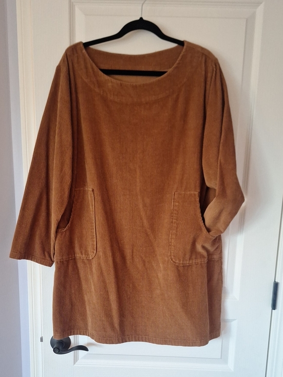 Dresses & Skirts - Women’s Corduroy Tunic Dress in Camel